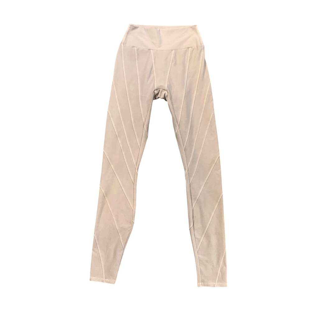 Alo Yoga Leggings Womens XS Extra Small Beige Washed Alosoft High Waist Sunray